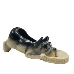 Vintage "Scottie Dog" Mens Dresser Caddy Valet Trinket Jewelry COIN HOLDER